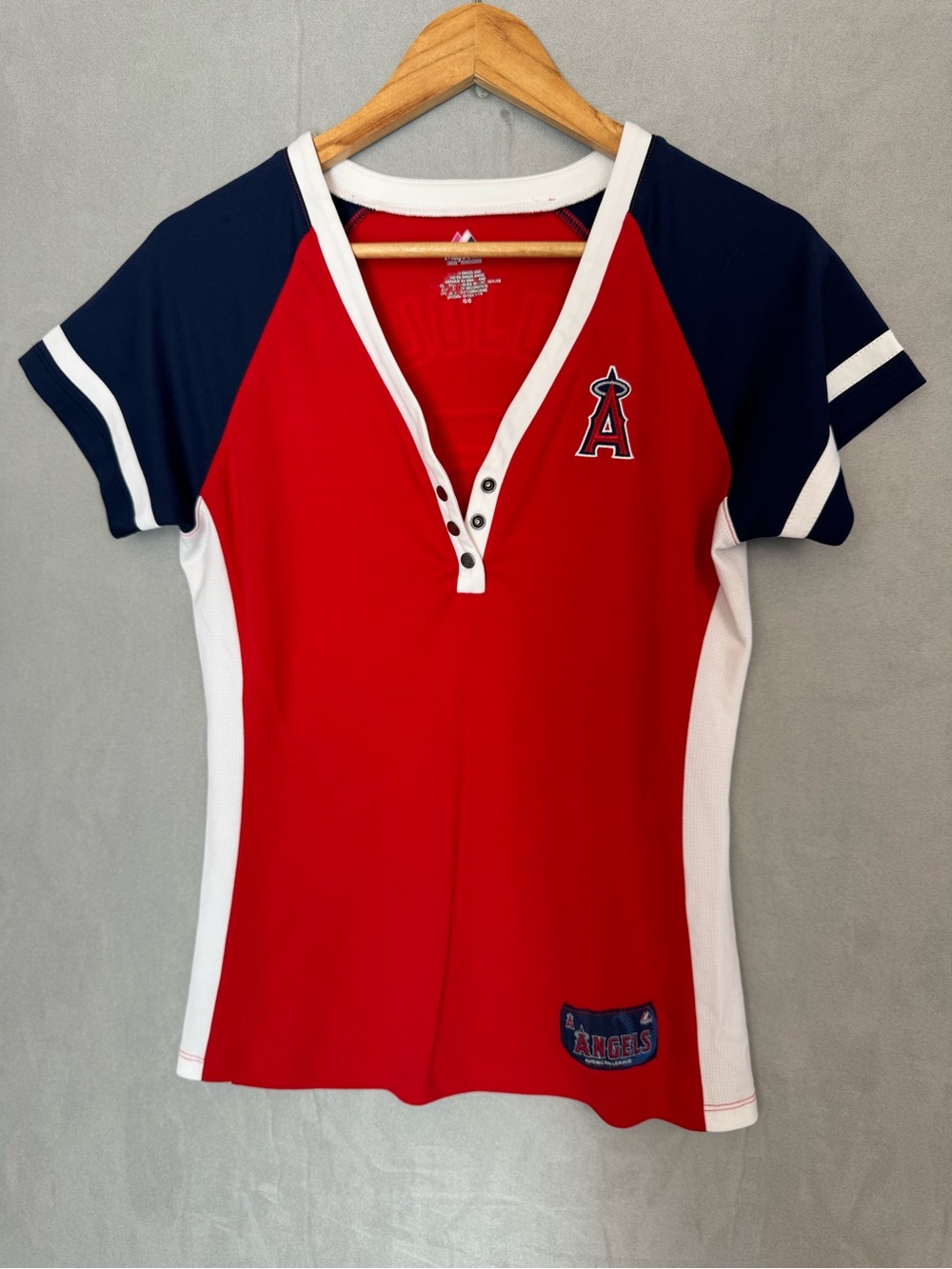 Majestic Angels Albert Pujols #5 Jersey Women’s L Red MLB Baseball Shirt 19” PTP
